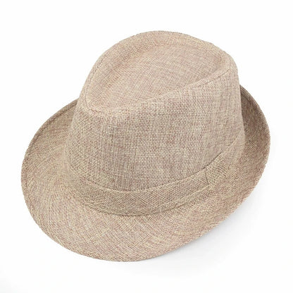 Classic Linen Fedora Jazz Hat – Elevate Your Summer Style