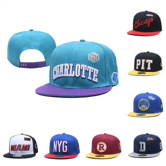 Hip-Hop Snapback Cap – Flat Brim Baseball Hat for Men, Adjustable Street Unisex Style Sun Hat (9 Colors)