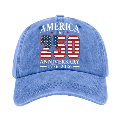 America 250th Anniversary Vintage Baseball Cap – Commemorate History