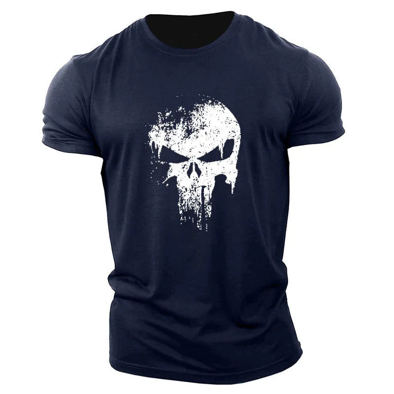 Men’s 3D Skull Print T-Shirt – Bold Graphics, Relaxed Comfort