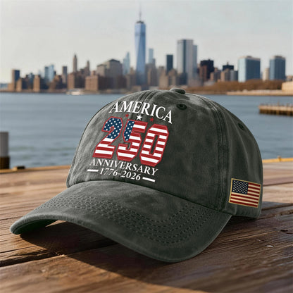 America 250th Anniversary Vintage Baseball Cap – Commemorate History