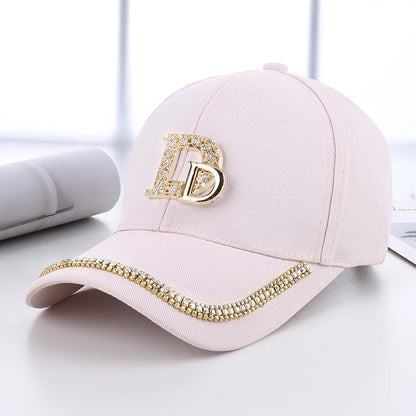 CNTANG Diamond D Letter Baseball Cap – Sparkle & Shade