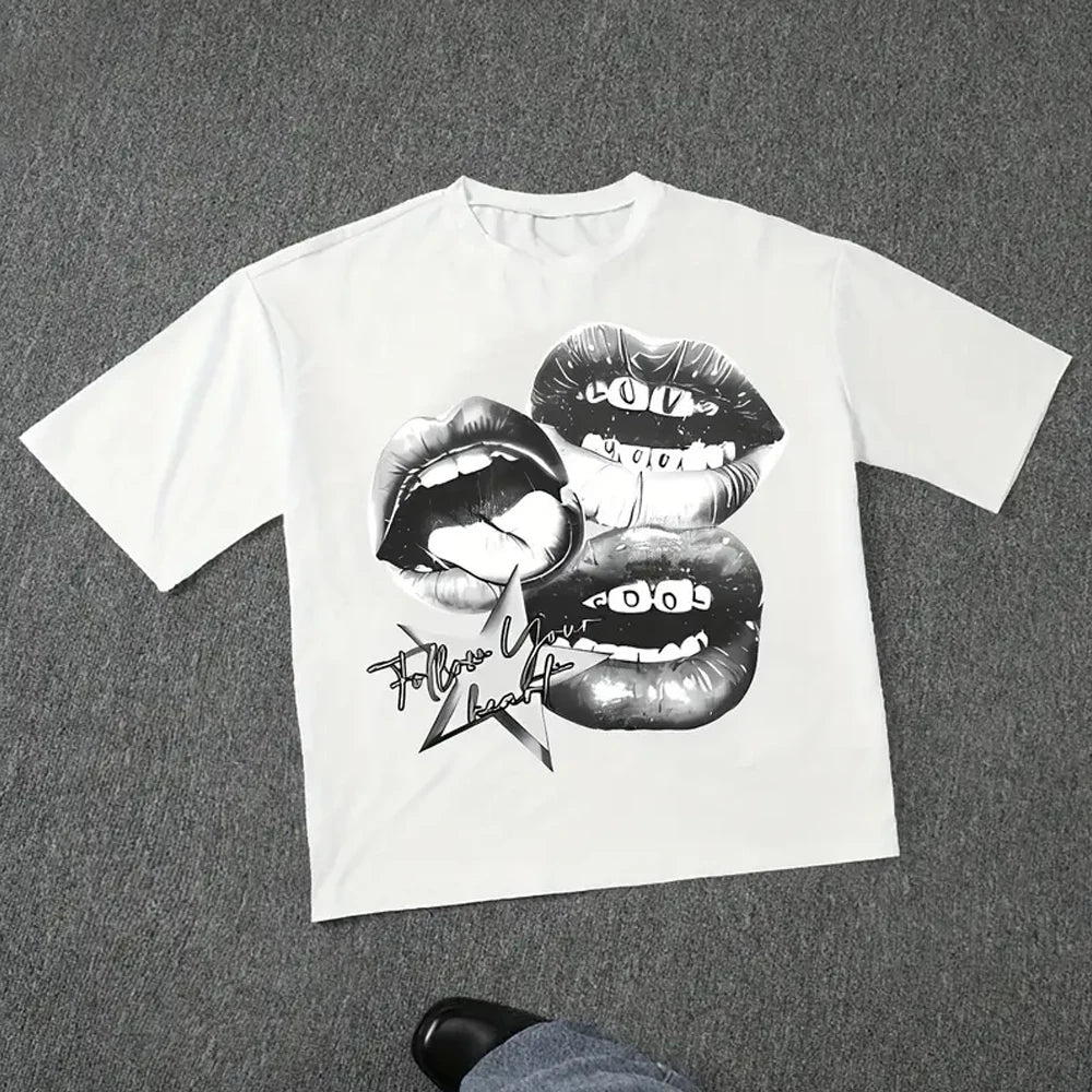 Harajuku Y2K Graphic T-Shirt | Oversized Streetwear Tee | 15 Colors, 30 Designs