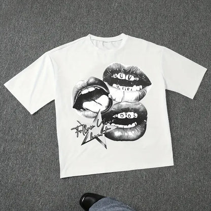 Harajuku Y2K Graphic T-Shirt | Oversized Streetwear Tee | 15 Colors, 30 Designs
