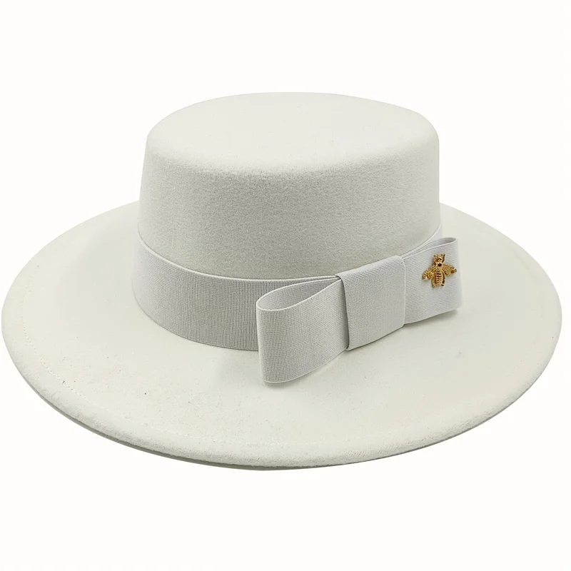 Bow Tie Fedora Hat – Wide Brim | 17 Colors | Women & Men