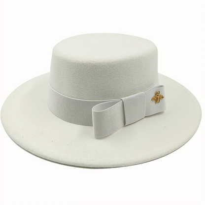 Bow Tie Fedora Hat – Wide Brim | 17 Colors | Women & Men