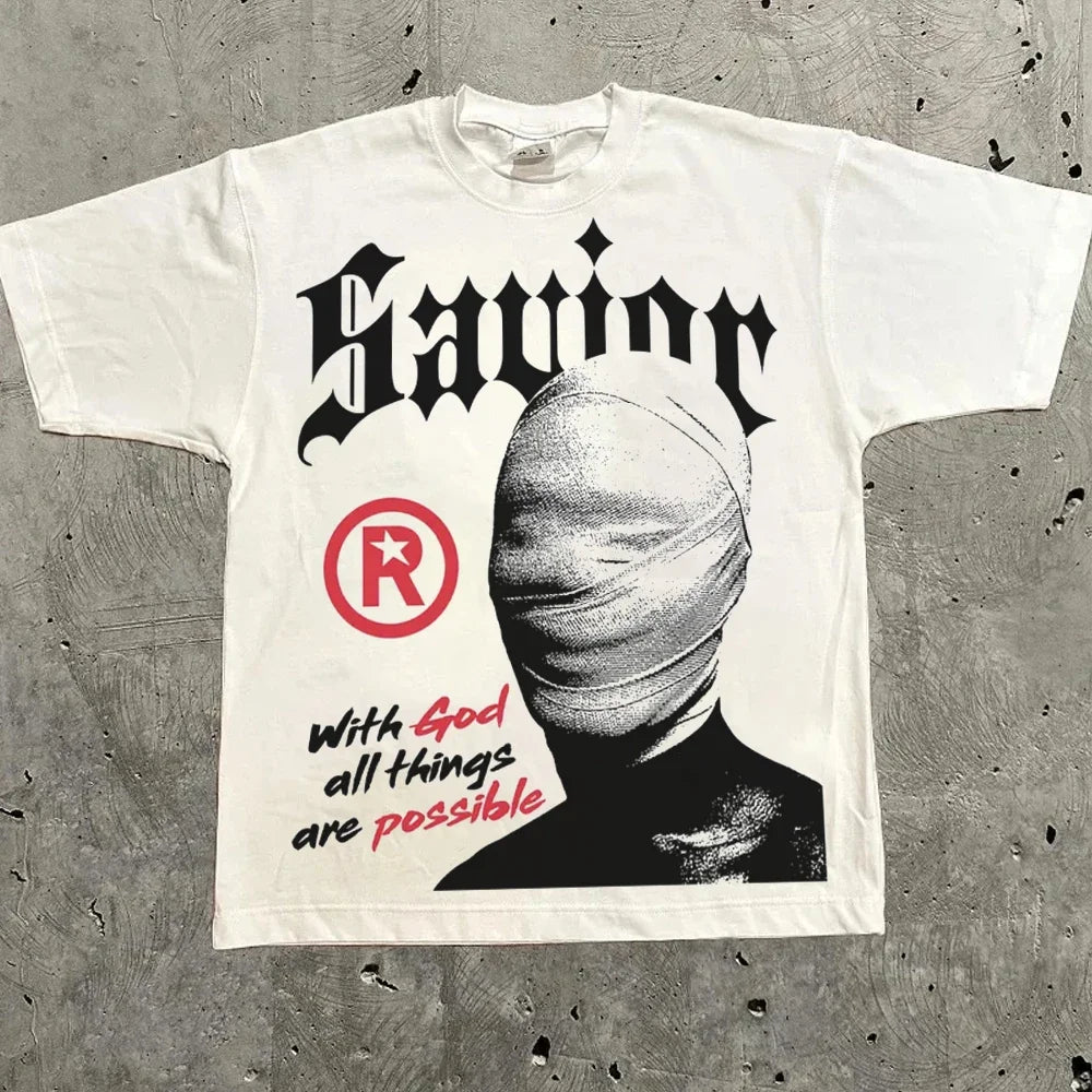 Harajuku Y2K Graphic T-Shirt | Oversized Streetwear Tee | 15 Colors, 30 Designs