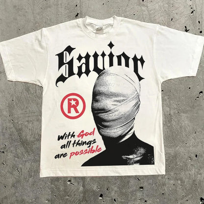 Harajuku Y2K Graphic T-Shirt | Oversized Streetwear Tee | 15 Colors, 30 Designs