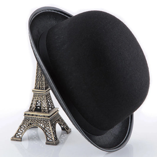 Halloween Bowler Hat | Black Top Hat | Gentleman Jazz Cap | Party & Performance Prop