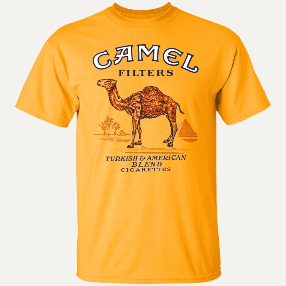 2026 New  Camel Cigarette Pyramid Classic Graphics 100_Cotton T-Shirt, American Style Tough Guy Men Comfortable casual oversized