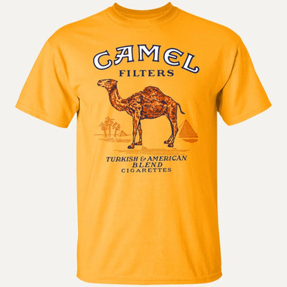 2026 New  Camel Cigarette Pyramid Classic Graphics 100_Cotton T-Shirt, American Style Tough Guy Men Comfortable casual oversized