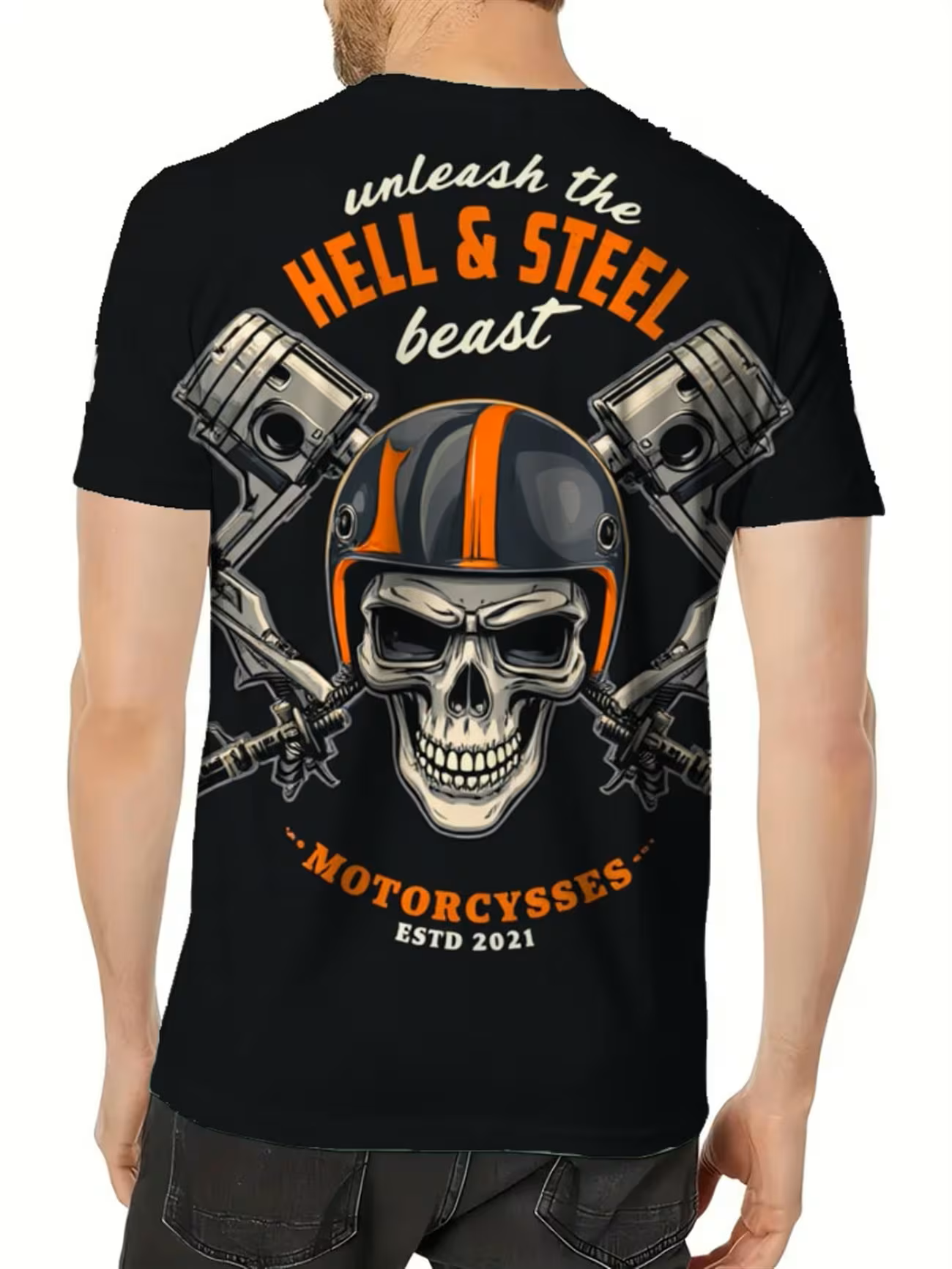 Vintage Motorcycle Skull Tee – Rugged Style for the Road Ahead