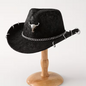 Unisex PU Suede Cowboy Hat – Western Punk Rock Edge