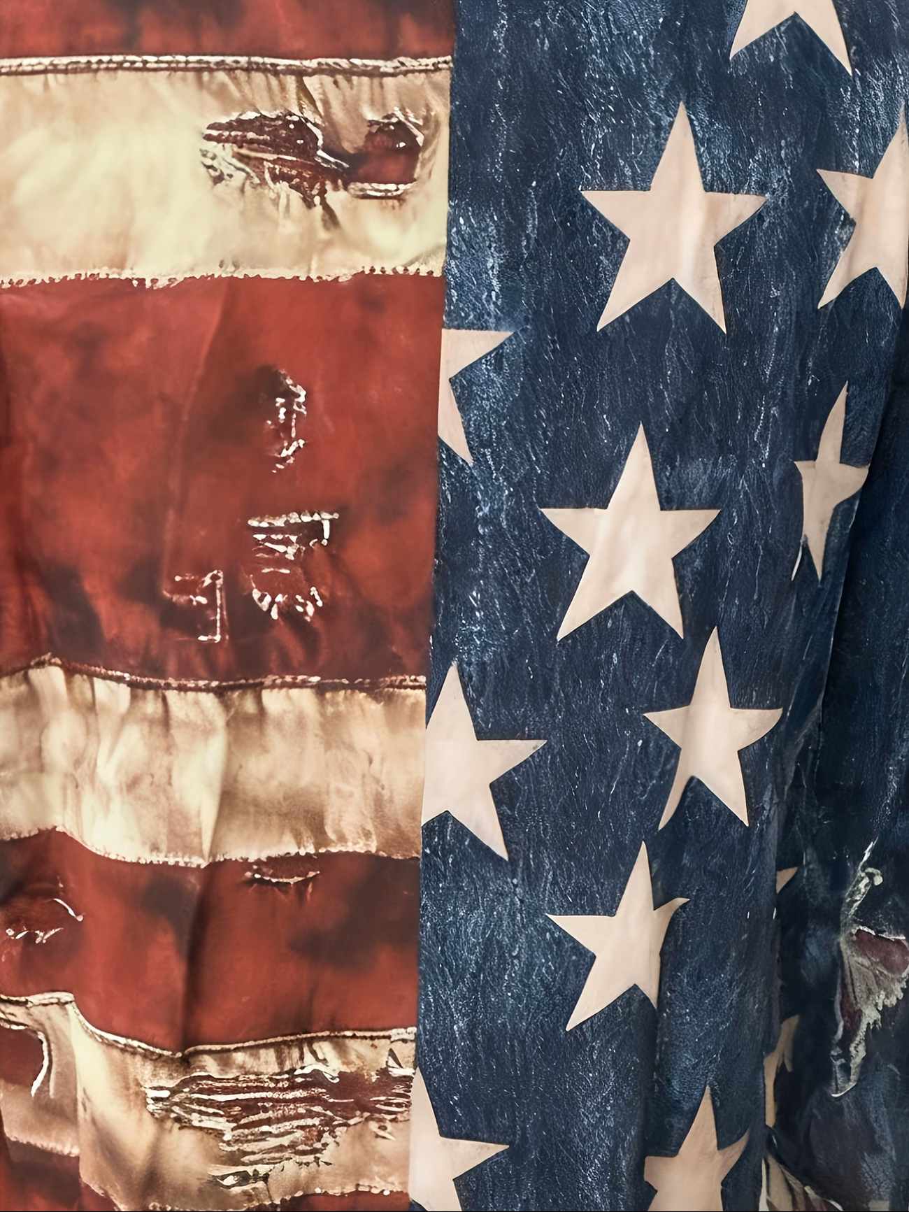 Men's Flag Shirt | Button-Up, Loose Long Sleeve, Comfortable & Casual, Perfect for Vacation, Street Style, Spring/Autumn