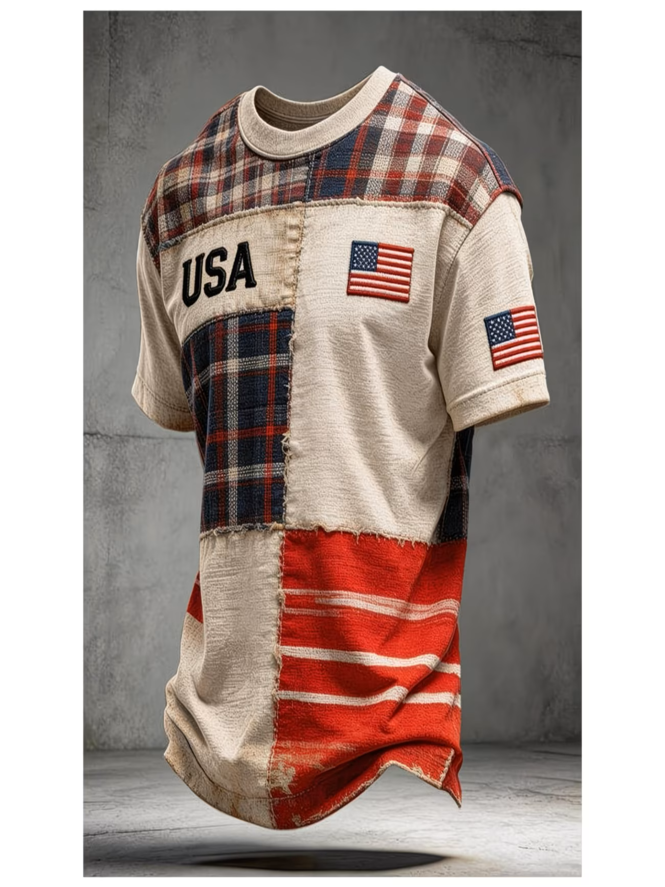 USA Patchwork Graphic Tee – 250th Anniversary Edition