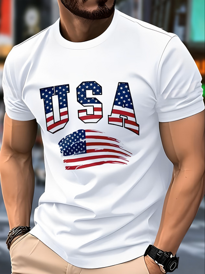 USA Flag Men's Graphic T-Shirt