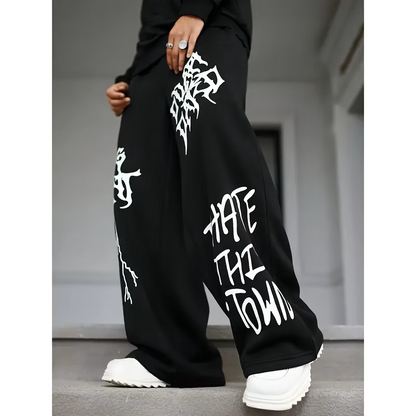 Men’s Graffiti Lightning Bolt Sweatpants – Electrify Your Style