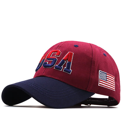 Letter USA Embroidery Baseball Cap – Patriotic Style for Couples