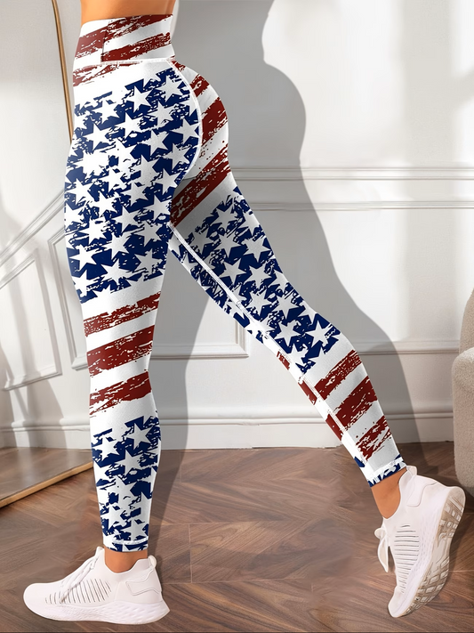 American Flag Yoga Leggings – Patriotic Performance Wear