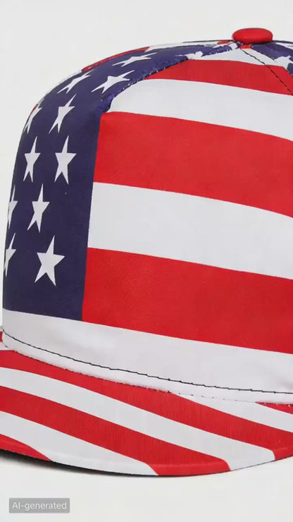 2025 National Flag Flat Brim Hat – Authentic Streetwear Style