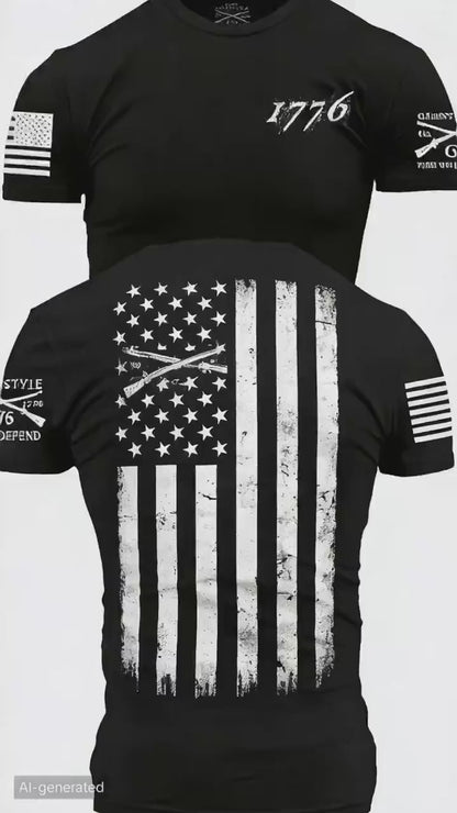 "American Acid 1776" Patriotic Graphic Tee – Independence Day Essential