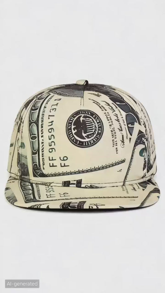 Dollar Print Baseball Cap – Make a Statement