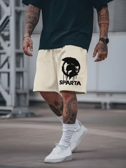 Men's Spartan Warrior Ink Splash Shorts — Soft, Breathable & Perfect for Beach or Casual Wear